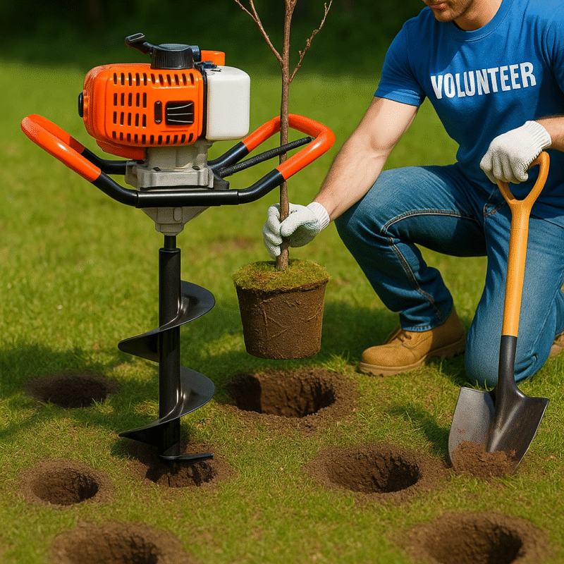 Earth Auger Machine । মাটি গর্ত করার মেশিন