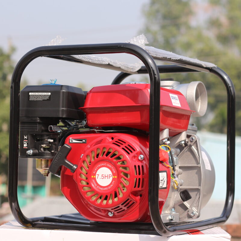 2" And 3" Gasoline Water Pump 264GPM Transfer Pond Motor 7.5HP Semi Trash High Pressure for Drainage Garden Irrigation Red